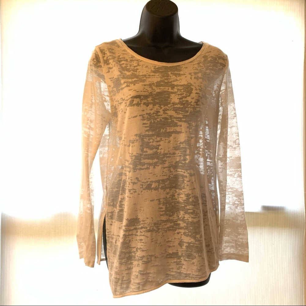 Sheer Long-sleeved White Top